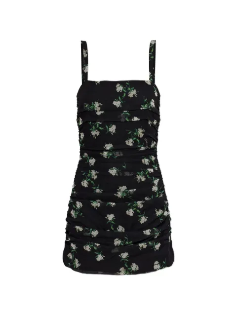 Dolce & Gabbana floral-print ruched dress Black F663HTFSA9C
