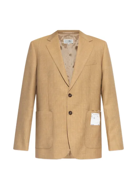 MM6 Maison Margiela patch-pocket blazer Neutrals SH2BN0026M35884