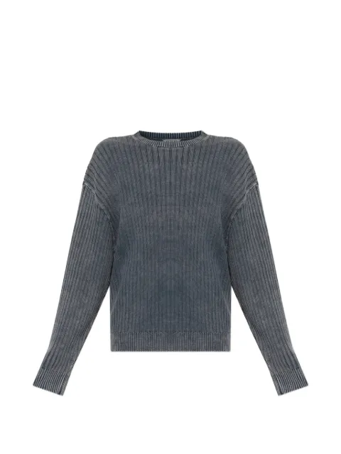 Balenciaga logo-print ribbed-knit jumper Grey 865813T3442