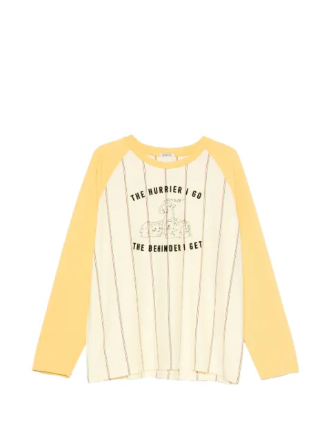 BODE Summertime stripe baseball T-shirt Yellow MRS26CS031