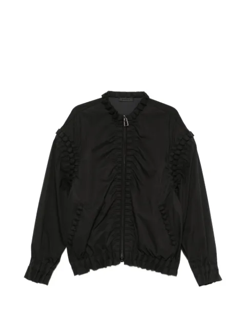 RAXXY ruffled-embellishment bomber jacket Black RC26SA042