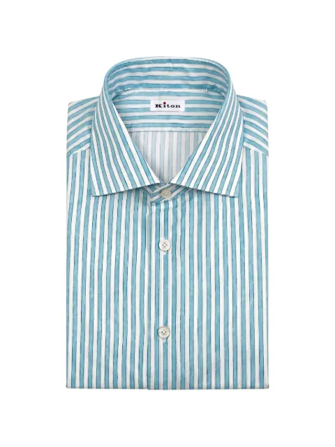 Kiton striped shirt White UCCH09672