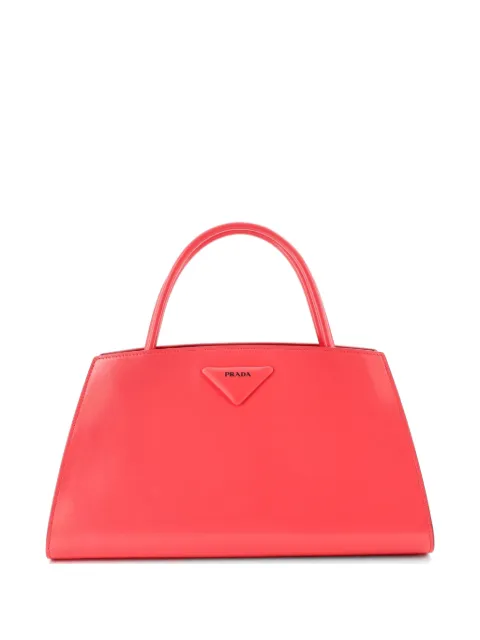 Prada Pre-Owned Architectural Top Handle Bag Spazzolato Leather Large satchel Pink Y1R5XXU4K8V9NDYT