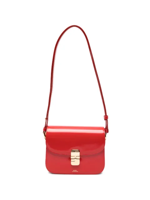 A.P.C. small Grace leather cross body bag Red PXCBTF61413