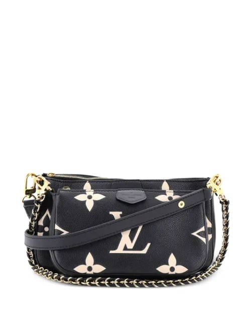 Louis Vuitton Pre-Owned Multi Pochette Accessoires Bicolor Monogram Empreinte Giant crossbody bag Black DYASKR1NLCEU5TBF