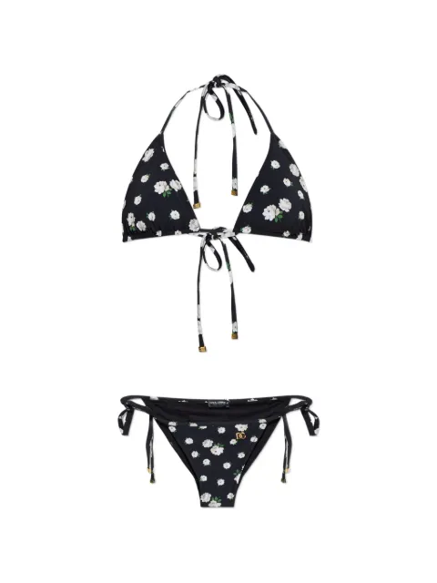Dolce & Gabbana floral-print bikini Black O8A02JHSGBB