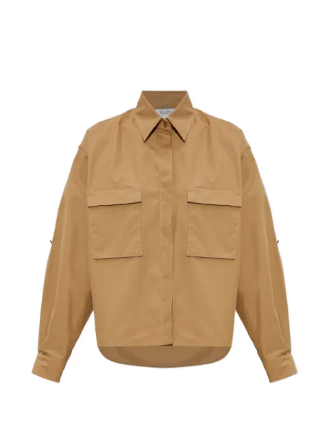 Max Mara flap-pocket cotton shirt Neutrals 2611111042600