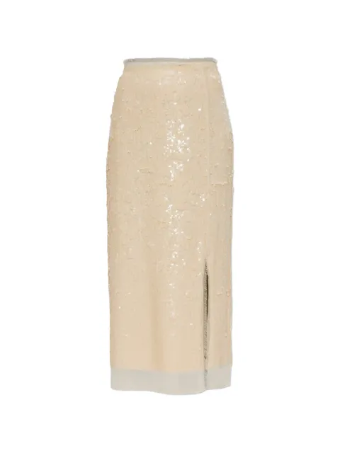 rag & bone sequin-embellished frayed skirt Neutrals RA9326S3MSW