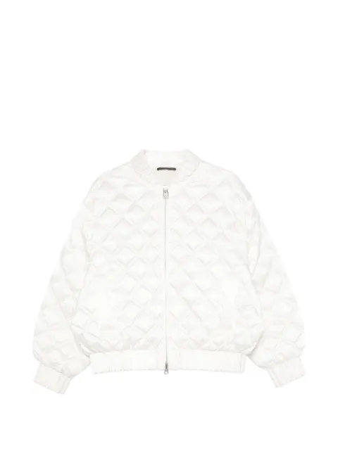 RAXXY quilted-pattern bomber jacket White RC26SA012