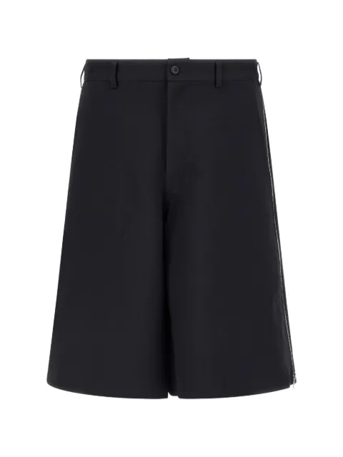 Comme Des Garçons Shirt herringbone side-zip shorts Black FQP502