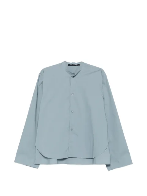 Sofie D'hoore Bayu band-collar curved-hem shirt Blue BAYUCPOP