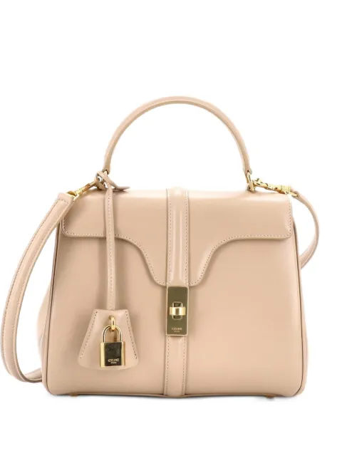 Celine Pre-Owned 16 Top Handle Bag Smooth Calfskin Small satchel Neutrals 90XYV1AHSAT121YQ