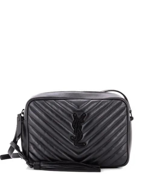 Saint Laurent Pre-Owned Lou Camera Bag Matelasse Chevron Leather Small crossbody bag Black 4XL1PWWYUJHOU5PI