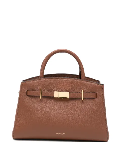 DeMellier small Hudson grained-leather tote bag Brown N111SGM321