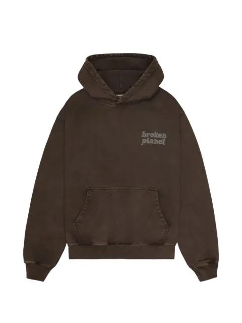 BROKEN PLANET washed-effect hoodie Brown BPMBSCHOODMOC001