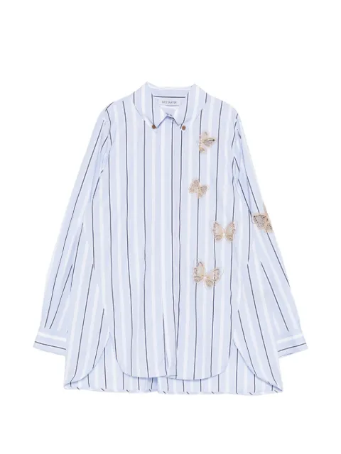 Dice Kayek butterfly embroidered shirt Blue SS26C647
