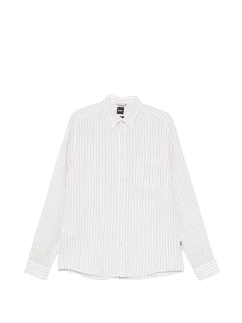 BOSS striped-pattern shirt White 50560883