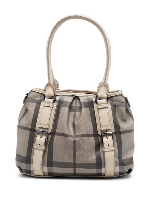 Burberry Pre-Owned 2000-2025 Small Smoke Check Coated Canvas Northfield satchel Neutrals JSVXIHMXE9CLP67Z