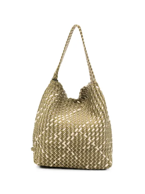 NAGHEDI medium Nomad double-weave bucket bag Neutrals SN04023YG
