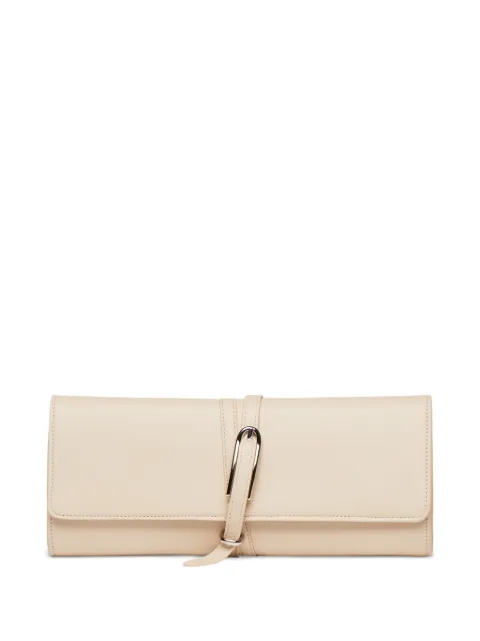 Liffner belted leather clutch bag Neutrals 263BA00505