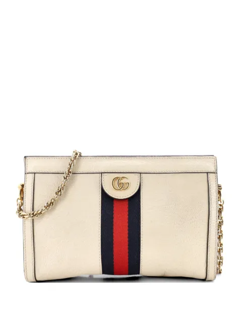 Gucci Pre-Owned Ophidia Chain Shoulder Bag Leather Small crossbody bag Neutrals 2OELSEQKQL81MDEN