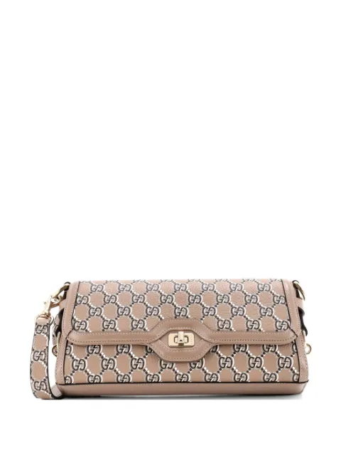 Gucci Pre-Owned Luce Optical GG Printed Leather Small shoulder bag Neutrals 0LYGGJ8ZO8NBELJV