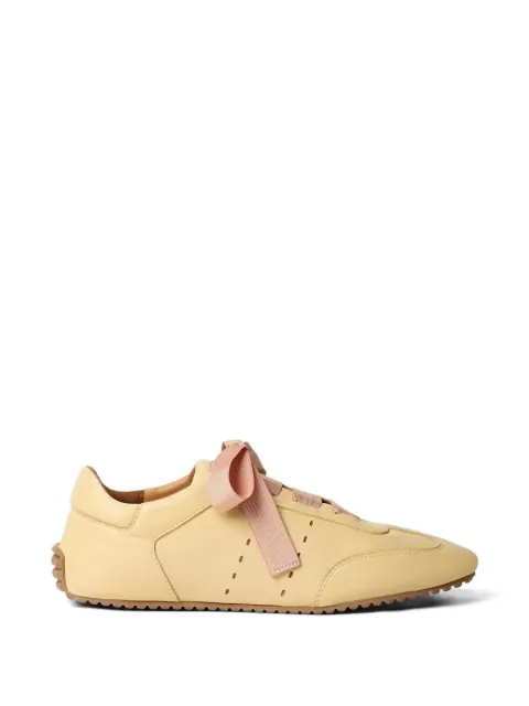 ODISSI Cass grosgrain-lace sneakers Neutrals OD46016A23005