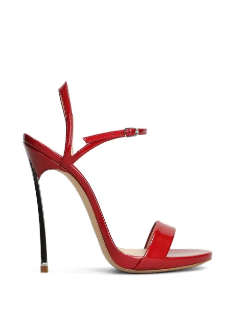 Casadei 80mm Samurai patent-finish heeled sandals Red 1L488N120MC3017