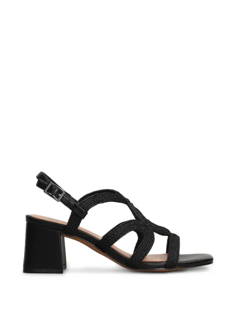 Bibi Lou Meli woven-strap block-heel sandals Black 876Z94HG