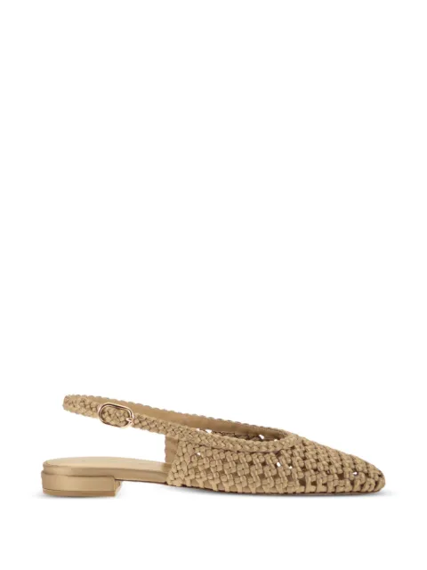 Stuart Weitzman Marina woven slingback ballet flats Neutrals SN704
