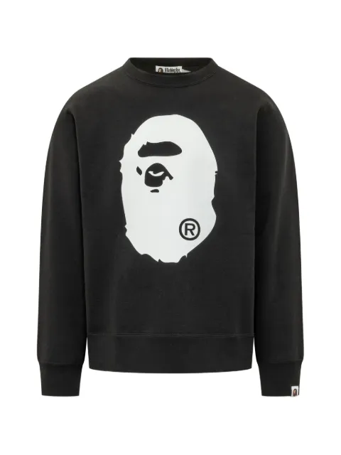 A BATHING APE® Ape Head graphic-print sweatshirt Black 001SWM301006M