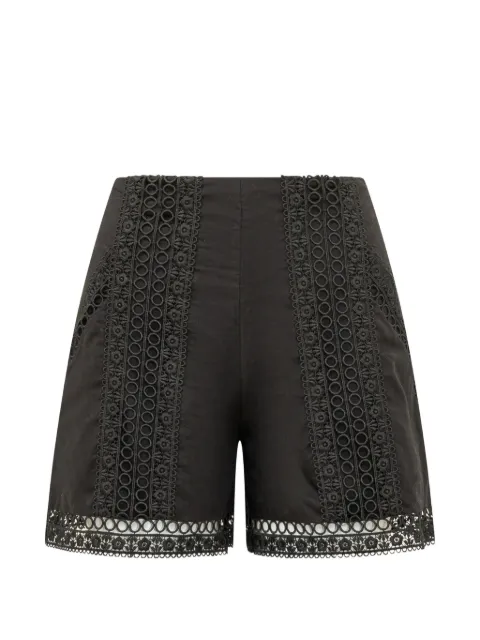 Charo Ruiz Ibiza Oralia lace-trim shorts Black 261500BLACK