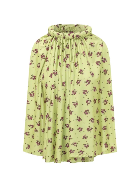 Coperni Circle floral-print top Green COPT137F5032