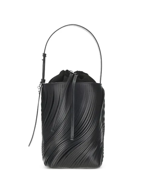 Emporio Armani laser-cut leather bucket bag Black EW004596AF25598UC001