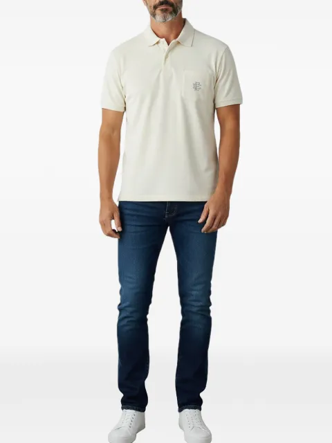 ERIC EMANUEL terry polo shirt Neutrals EE339