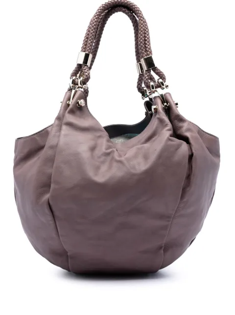 Gucci Pre-Owned 2016-2026 Leather Braided Handle hobo bag Brown M801YIATNGDLH09V