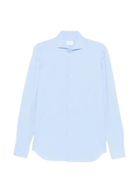 Xacus spread-collar long-sleeve shirt Blue ACT520ML21613