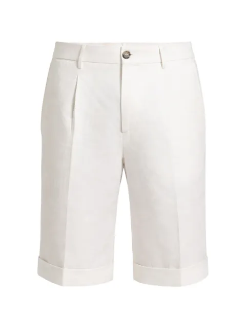 Peserico pleated turn-up shorts White R5429102606