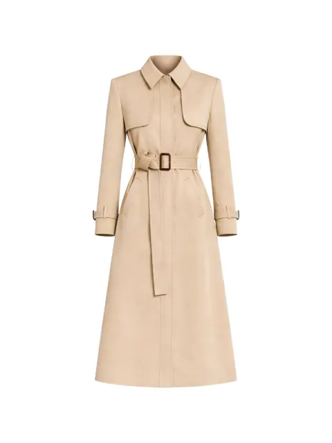 Elie Saab belted pleated coat Neutrals C0032NR26PO024