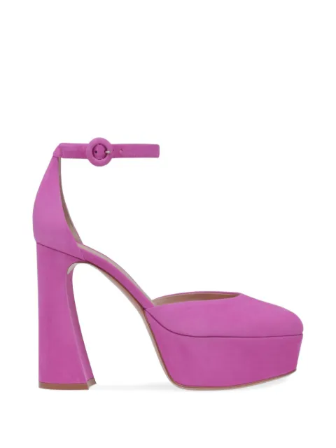 Gianvito Rossi platform ankle-strap pumps Pink G40389CAMBLOO