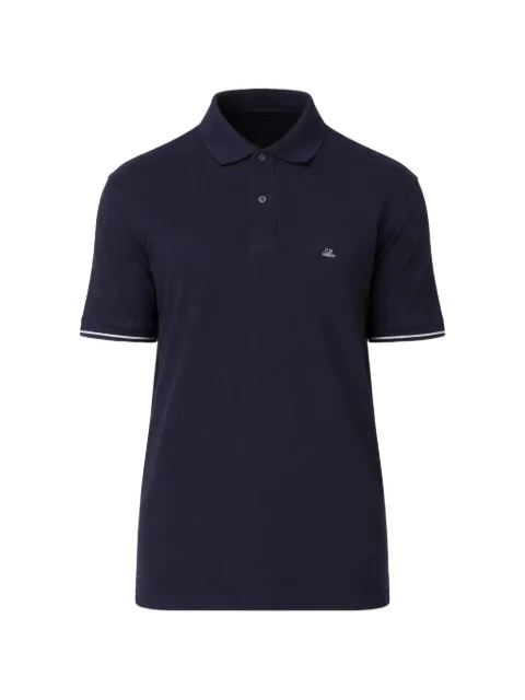 C.P. Company logo-patch polo shirt Blue 20CMPL288A006263G888