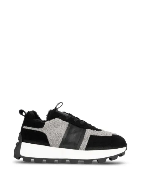 SERGIO MORETTI FIRENZE shearling-panelled sneakers Black 601525206