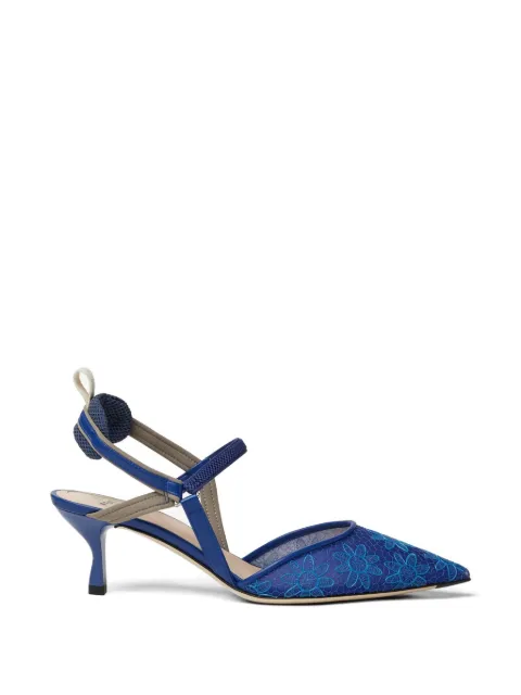 FENDI Colibrì Lite floral pumps Blue 8J8963AWL9