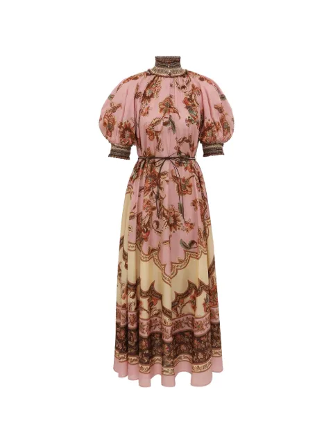 ZIMMERMANN Aster Billow floral-print silk maxi dress Pink 8255DSS261