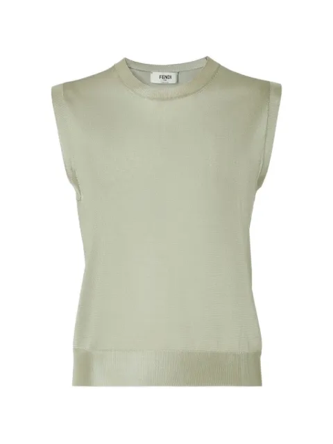 FENDI sleeveless top Green FZXE84AW4V