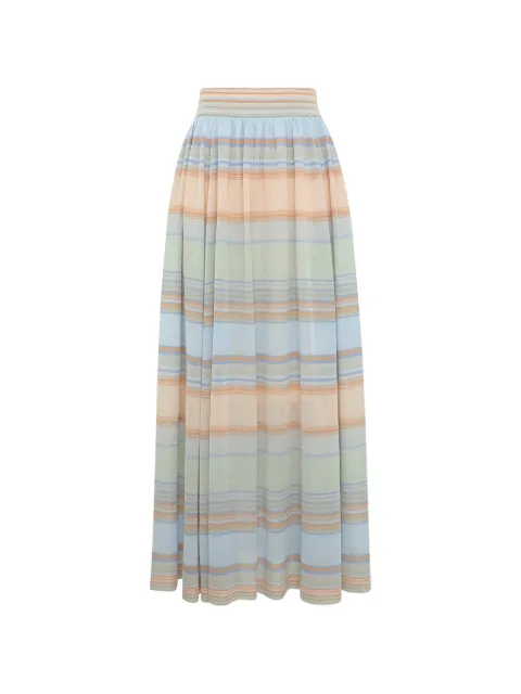 ZIMMERMANN Indra stripe long skirt Blue 3051SSS262