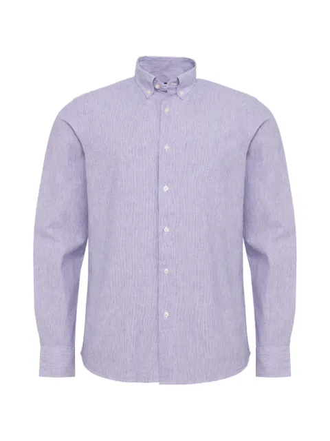 LOJA DAS MEIAS button-down-collar striped shirt Purple 010002597