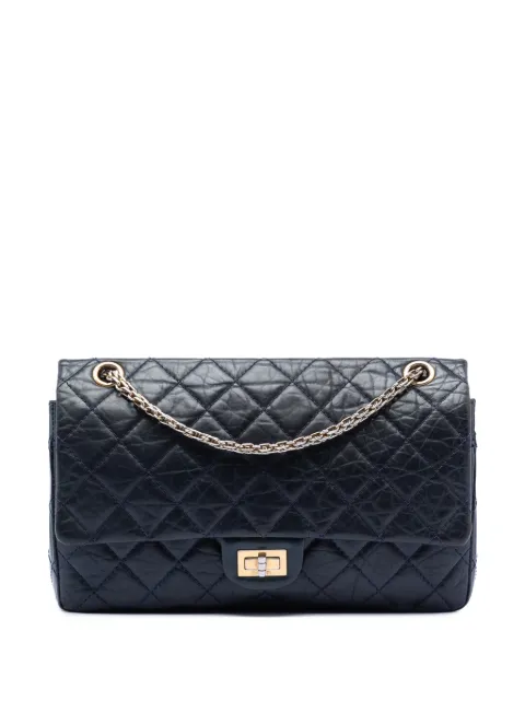 CHANEL Pre-Owned 2010-2011 Quilted Aged Calfskin Reissue 2.55 Double Flap 226 shoulder bag Blue I4C8XLA3W4BILALB