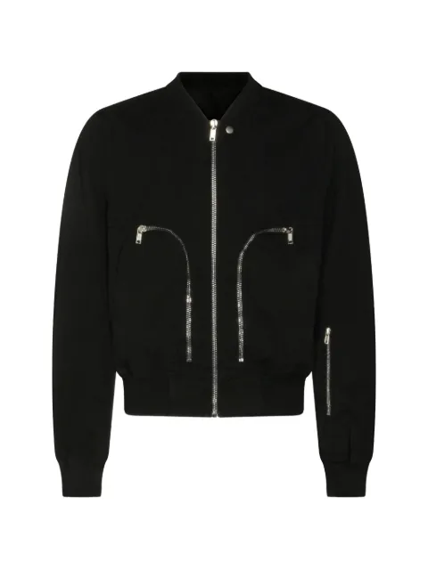 Rick Owens DRKSHDW zip-pocket bomber jacket Black DU01F4784CVS