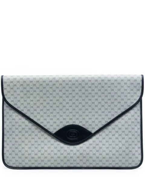 Gucci Pre-Owned 20th Century Micro GG Supreme clutch bag Grey 216OFY48CAMZQQBD